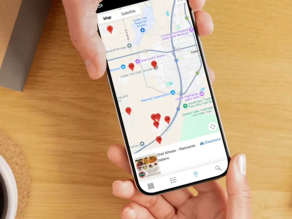 route businesses in map
