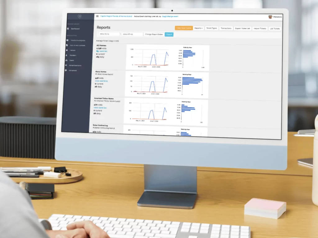 ParadeSmart Attendance data shown on a computer