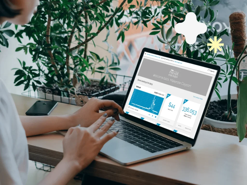 computer screen of the paradesmart dashboard with analytics